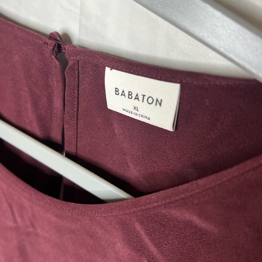 Babaton Silk Blend L/S Shoulder Pad Blouse XL - Picture 4 of 7